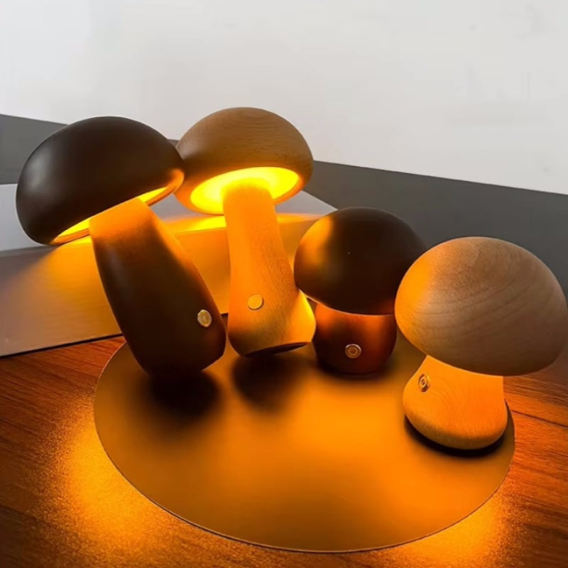 Wooden Mushroom Night Light_4